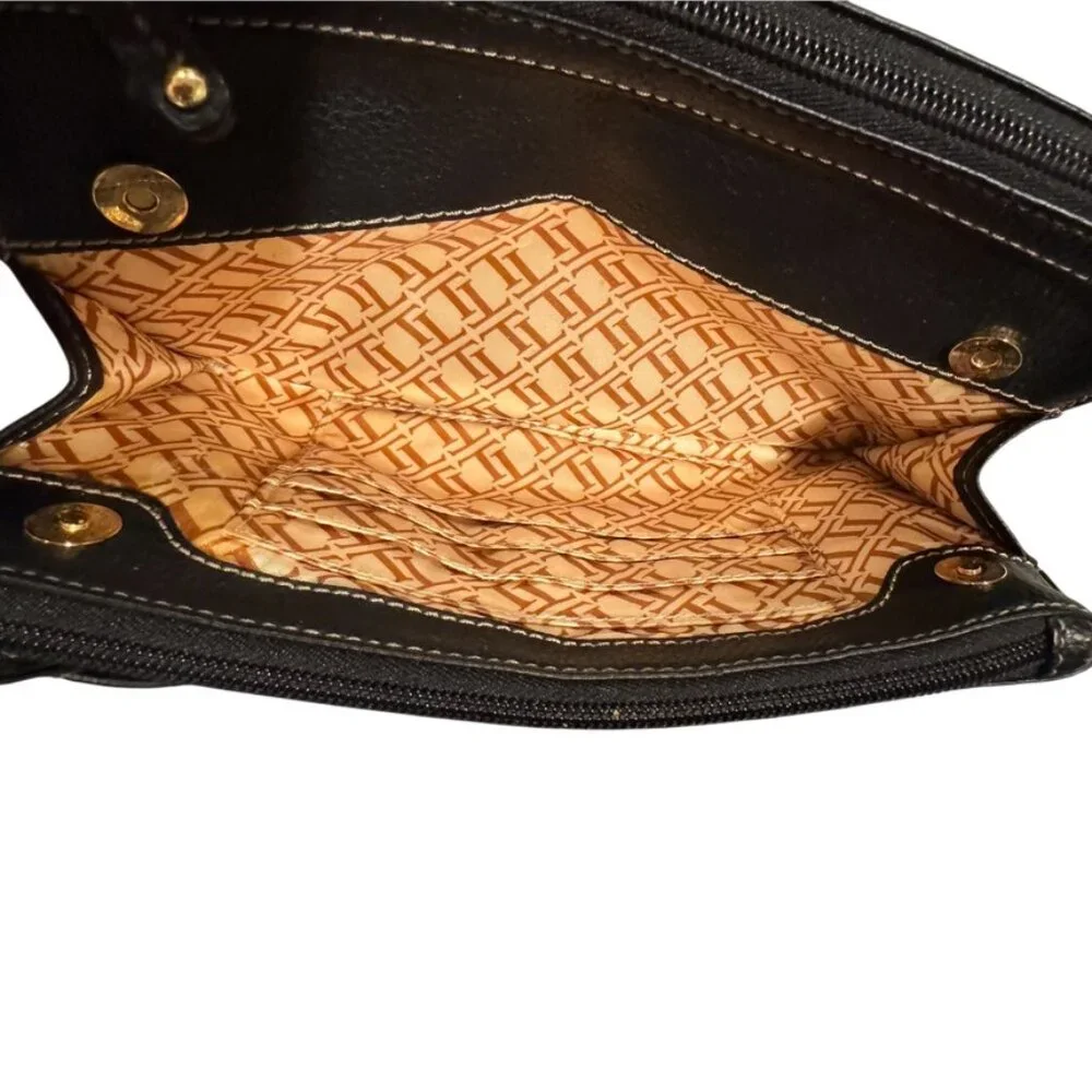Tignanello Black Leather Crossbody / Clutch Bag – EUC
